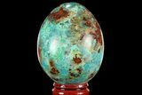 Polished Chrysocolla Egg - Peru #95670-1